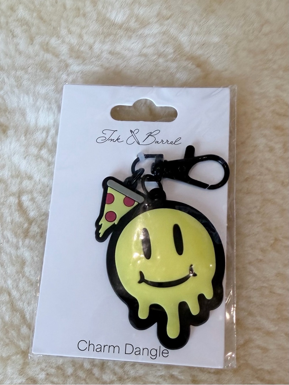 2 Ink & Barrel Yellow Smiley Pizza Charm Dangle for Kids - Ink & Barrel - Picture 3 of 5